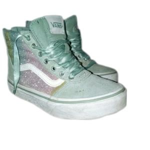 VANS Old Skool Off The Wall Girls Authentic Glitter Skate Shoes